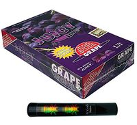 Herb Airtight Tube Pocket Protector with Juicy Jay's Grape 1.25 Flavored Hemp Rolling Papers 24 Count Box DC Crafts Nation- Rasta Skull