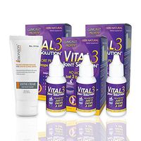 Vital 3 Joint Solution® Clinically Proven Joint Supplement 3 Bottles + Free Ultra Strength Pain Relieving Soothe Cream 2 oz.