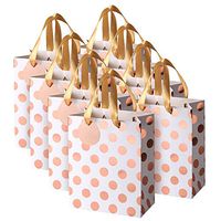 Gift Bags Assortment (Rose Gold Dot, 8)