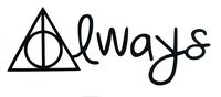 CCI Always Harry Potter Decal Vinyl Sticker|Cars Trucks Vans Walls Laptop| Black |6.5 x 2.5 in|CCI1452