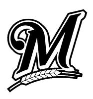 MLB Baseball Milwaukee Brewers, White, 8 Inch, Die Cut Vinyl Decal, For Windows, Cars, Trucks, Toolbox, Laptops, Macbook-virtually Any Hard Smooth Surface