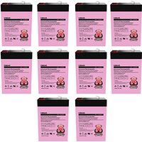Charity Battery 6V 4.5AH SLA Battery Replaces cp0660 gp645 lcr6v4p hk-3fm4.5 wp4-6 - 10 Pack