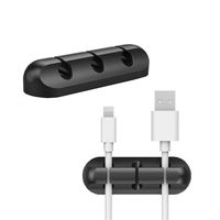 Cable Clips Cord Management Organizer, Adhesive Hooks, Wire Cord Holder for Power Cords and Charging Accessory Cables, Mouse Cable, PC, Office and Home (3)