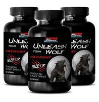 Male Enchantment Pump - Natural Male Enhancement Formula "Unleash Your WOLF" Tongkat Ali Extract, Maca Extract (3 Bottles)