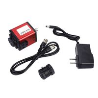 Industry Camera Kit, 1200 TVL C-Mount Industry Camera HD AV/TV Microscope Video Recorder CCD Industry Camera US Plug 100-240V