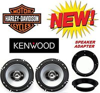 96-2013 Kenwood Speaker Package with Adapter Rings works with Harley Touring - speaker is not created by Harley