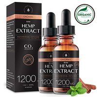 (2-Pack) Organic Raw Hemp Oil - 1200MG - Cinnamint Flavor - Enhanced Efficacy, Made in USA - Rich in Omega 3-6-9 Fatty Acids, Kosher, Non-GMO. White Cedar Naturals