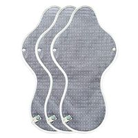 think ECO [Premium Navy 3p] Organic Reusable Cotton Pads, Menstrual Pads, Sanitary Napkins, Premium Line Dot Navy Pattern, 3 Pads (PDN Night Pad)