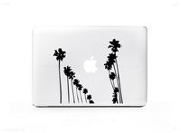 2 Palm Tree Rows Up Sticker Decal for For MacBook Pro, PC, Laptop, Window, Car, or Wall