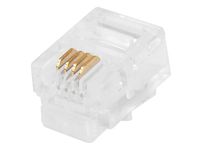Monoprice RJ11 6P4C Plug Round Solid, 50-Piece/Bag (107269)