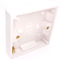 kenable Surface Mount Back Box Pattress Box 1 Gang 16mm