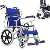 YxnGu Lightweight Folding Wheelchair - Medical Frame Plating Manual Wheelchair - Hand Push Wheelchair Walker for Elderly & Disabled