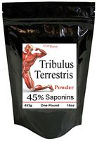 CurEase Tribulus Terrestris Extract Powder Testosterone Booster 45% Saponins, 453 Grams 1 Pound