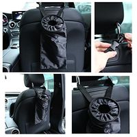 CHICTRY 2Pcs Extra Large Car Trash Bags Washable Leak-Proof Eco-Friendly Car Seat-Back Garbage Bags with Adjustable Strap for Home Vehicle Outdoor Travelling