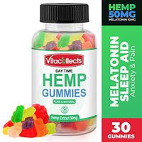 Hemp Gummies for pain and anxiety, Large Size 50MG per serving High Potency with Hemp Oil Infused Natural Hemp Vitamins Boost Memory Hemp Supplements for Stress Inflammation Relief sleep calm mood USA