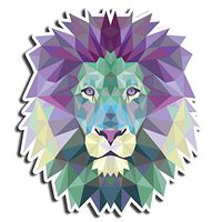 Crystal Lion Sticker Geometric Stickers Waterbottle Sticker Tumblr Stickers Laptop Stickers Vinyl Stickers