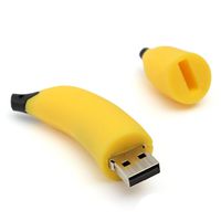 Voberry 32GB/16GB/8GB/4GB/2GB/1GB USB Memory Stick Flash Pen Drive Cartoon fruit (4GB, banana)