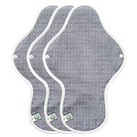 think ECO [Premium Navy 3p] Organic Reusable Cotton Pads, Menstrual Pads, Sanitary Napkins, Premium Line Dot Navy Pattern, 3 Pads (PDN_Day Pad Plus)