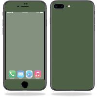MightySkins Skin Compatible with Apple iPhone 8 Plus - Solid Olive | Protective, Durable, and Unique Vinyl Decal wrap Cover | Easy to Apply, Remove, and Change Styles | Made in The USA