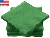 Amcrate Big Party Pack 125 Count Green Beverage Napkins - Ideal for Wedding, Party, Birthday, Dinner, Lunch, Cocktails. (5” x 5”)