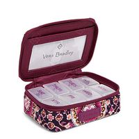 Vera Bradley Signature Cotton Travel Pill, Raspberry Medallion