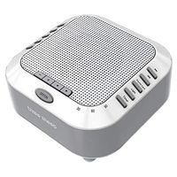 three sheep White Noise Machine Sound Machine, Music Player with Night Light, Preset 5 Soothing Sounds, Timer, and Rechargable Battery (Sliver)