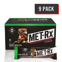 MET-Rx Big 100 Colossal Protein Bars, Great as Healthy Meal Replacement, Snack, and Help Support Energy, Gluten Free, Crispy Apple Pie, 100 g, 9 Count