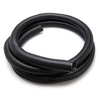 3/4" Inch Wide 10' FT Cable Wrap Flex Tube Split Wire Corrugated Black Organizer Audio Video, Home Office Computer Data Component Cord Tubing, Spiral Design