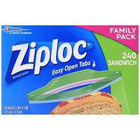 Ziploc Sandwich Bags Easy Open Tabs, 240 Count (1)