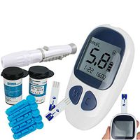 Electronic Blood Glucose Testing Kit Digital Handheld Blood Glucose Monitor Includes 50 Free Test Strips & 50 Lancets USA Warehouse