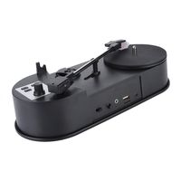 Lazmin Portable Record Player, Vinyl Turntable with 2-Speed(33/45 RPM) MP3 Converter USB Convert Vinyl to MP3