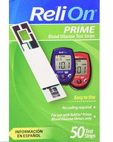 ReliOn Prime Blood Glucose Test Strips (50)