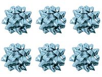 PMU Star Gift Bows 6 Inch Light Blue (6/Pkg) Pkg/1