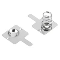 uxcell 50 Pairs AA Battery Positive Negative Conversion Spring Contact Nickeling Plate 13.0mmx11.5mm
