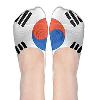 South Korean Flag Ideas Womens Non Slip Loafers Ankle Short Low Cut No Show Thin Socks for Yoga Train Hiking Cycling Running Sports Soccer