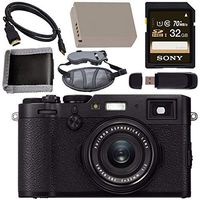 Fujifilm X100F Digital Camera (Black) 16534651 + NP-W126 Lithium Ion Battery + Sony 32GB SDHC Card + Micro HDMI Cable + Memory Card Wallet + Card Reader + Hand Strap Bundle