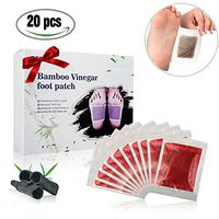Foot Pads, Y.F.M Bamboo Vinegar Charcoal Foot Patch, 20 Pcs Relieve Tired Foot Pads, Pain Relief Foot Care Relaxing Sheet Help Deep Sleep