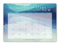 Orange Circle Studio 2020 Decorative Desk Blotter Calendar, Words to Live By
