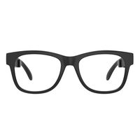 [Upgraded Version] Alien 5 Bone Conduction Glasses Bluetooth 4.1 Headphones Polarized Sunglasses Myopia Waterproof Wireless Headset Hearing Aid for iPhone HTC LG Samsung Matted Black (Frame+Mold Lens)