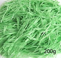 SBYURE 200g Easter Grass Shredded Tissue Raffia Gift Basket Filler Green Paper Shreds for Stuffing Gift Bags,Easter Baskets,Party Craft Supplies Accessories Decorations - Green,0.44LB