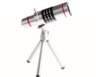 Wayoo Phone Camera Lens Kit,Monocular Telescope, Cell Phone Lens HD 12X Zoom Retractable Tripod for IPhoneX, 8, 7, 6s, 6s Plus& Samsung &Smartphone, Silver ...