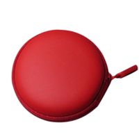 DZT1968 Storage Case Bag for Earphone Headphone SD TF Cards Colourful Portable Mini Round Hard (Red)