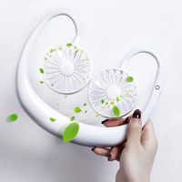 Ninge Portable Hand Free Personal Fan-Personal Neckband Fan/USB Fans 3 Speeds Adjustable Wearable Fan for Home Office Travel Indoor Outdoor(White)