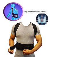 Unisex Back Support Belt- Back Brace Vest with Adjustable Straps- Relieve Lower Back Pain& Correct Posture (M)