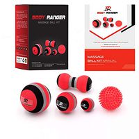 BodyRanger Foam Massage Ball Kit- Spiky Ball, Peanut Ball for Deep Tissue Trigger Point | Myofascial Release| Full Body Therapy - Yoga, Legs, Glutes, Foot Reflexology, Back, Muscle Knots Recovery tool