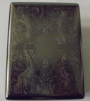 Eclipse Gun Metal Stainless Cigarette Case, Fit 100's, 3101B1-1