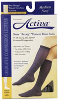 Activa 15-20 mmHg   Sheer Therapy Women's Socks, Navy, Medium