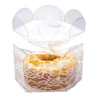 Candy Box, Clear Gift Boxes for Wedding, Party and Baby Shower Favors - Flower Top - 2.8"L x 2.8"W x 2.4"H - 100ct - Restaurantware