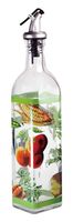 Grant Howard Hand Painted Square Cruet with Pourer, Veggies, 16 oz, Multicolor