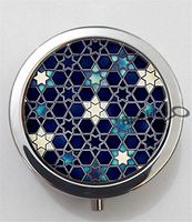 BlackKey Honeycomb Pattern 3-Compartment Decorative Pocket Gift Box Case Organizer for Pill, Color 1-2117